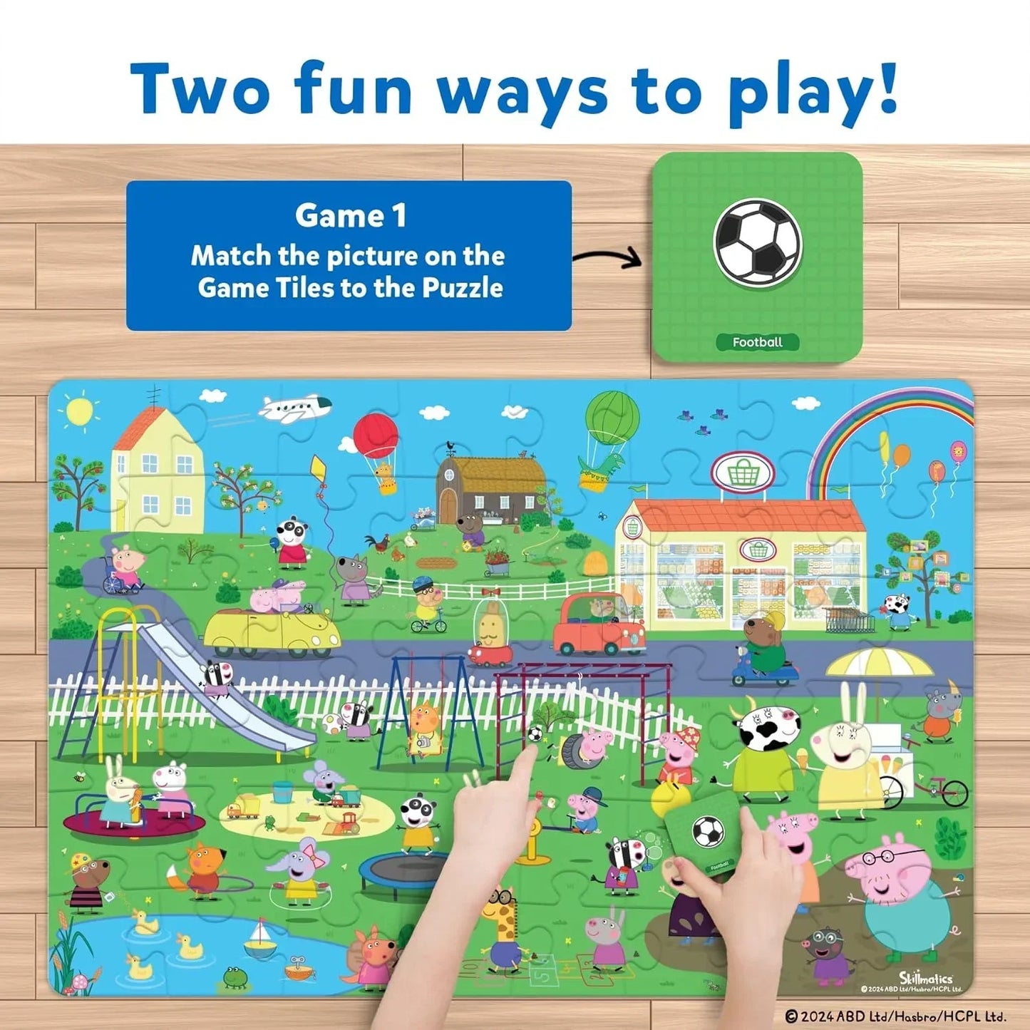 Skillmatics Peppa Pig Floor Puzzle & Game - Piece & Play, Jigsaw & Toddler Puzzles, Educational Toy, Gifts for Girls & Boys Ages 3, 4, 5, 6, 7 (48 Pieces, 3 x 2 feet) - Jaiman Toys