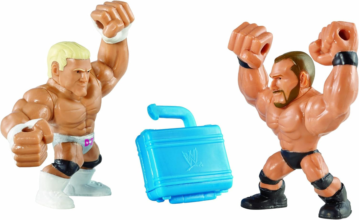 (Damaged Box) WWE Slam City Dolph Ziggler vs Randy Orton Figure Set with Briefcase Accessory 8cm | WWE Wrestling Action Figures for Kids 4+