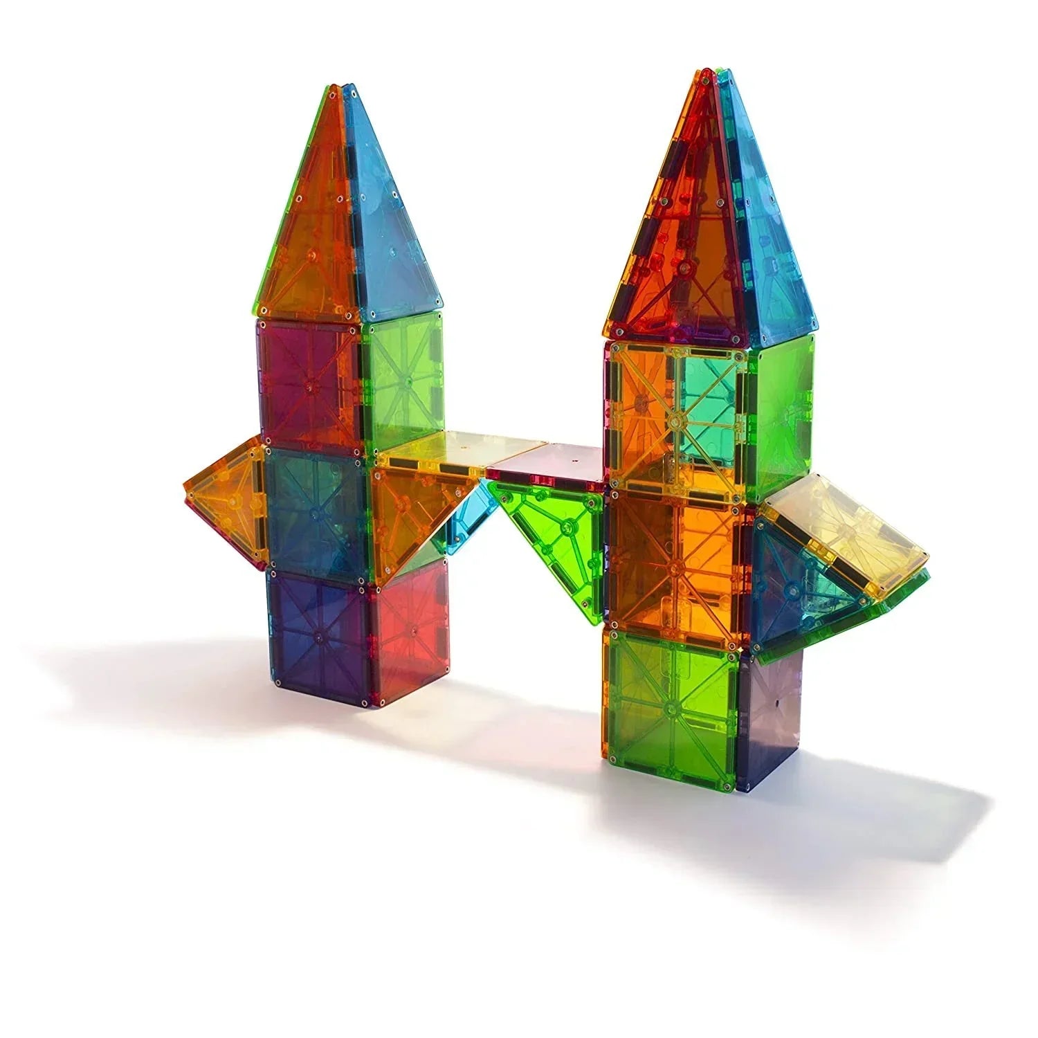 Magna-Tiles 100 Pcs Magnetic Building Toys, Multi Color - Jaiman Toys