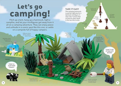 LEGO Ideas On the Go – Hardcover Book with Exclusive LEGO Campsite Mini Model by Hannah Dolan (Author)