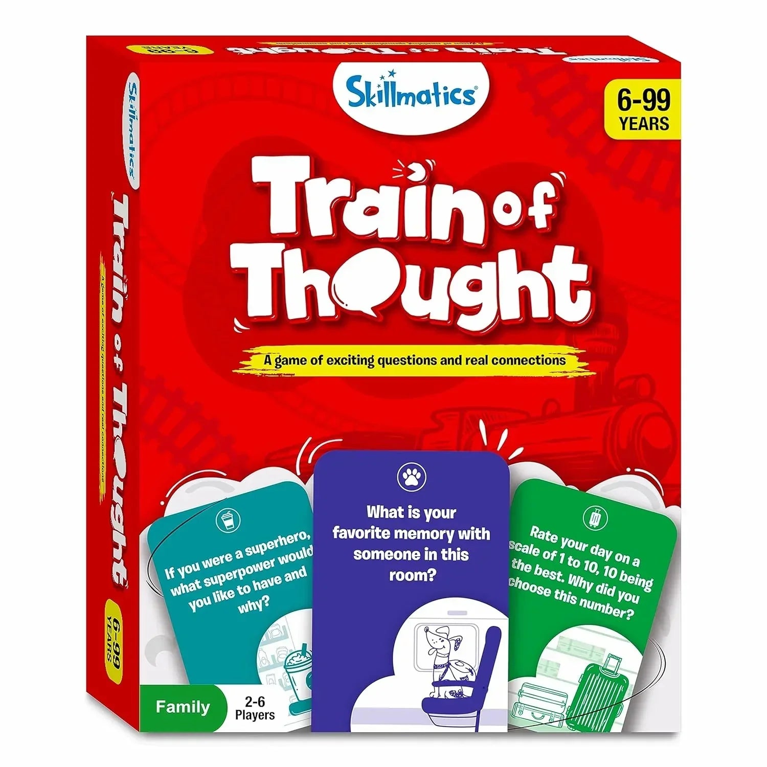 Skillmatics Card Game - Train of Thought, Fun for Family Game Night, Educational Toys, Gifts for Boys and Girls Ages 6, 7, 8, 9 and Up - Jaiman Toys