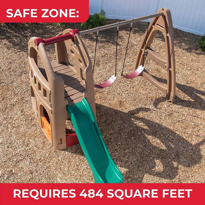 Step2 Naturally Playful Playhouse Climber & Swing Set Extension | Outdoor Playset for Kids - Jaiman Toys