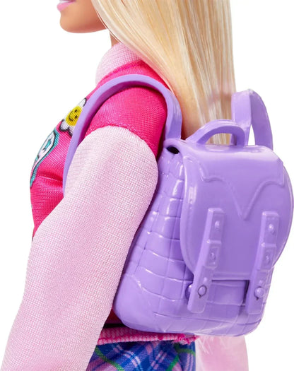 Barbie I Love School Doll & Accessories Toy Set, 7 Pieces Include Backpack, Laptop & More, Blonde Fashion Doll Wears Removable Look - Jaiman Toys