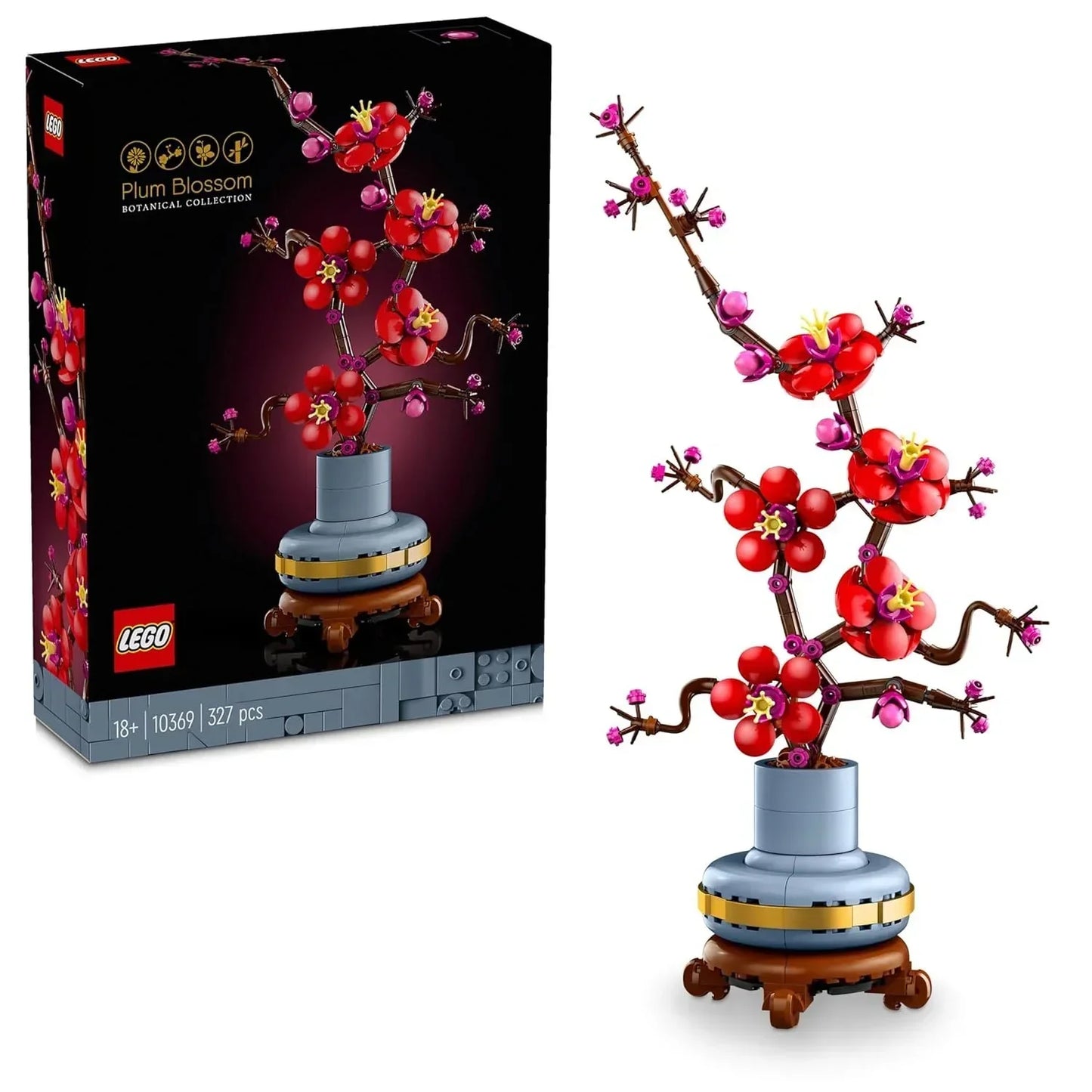 LEGO Icons Plum Blossom Flower Decor Display Set 10369 (327 Pieces)- Botanical Collection - Jaiman Toys