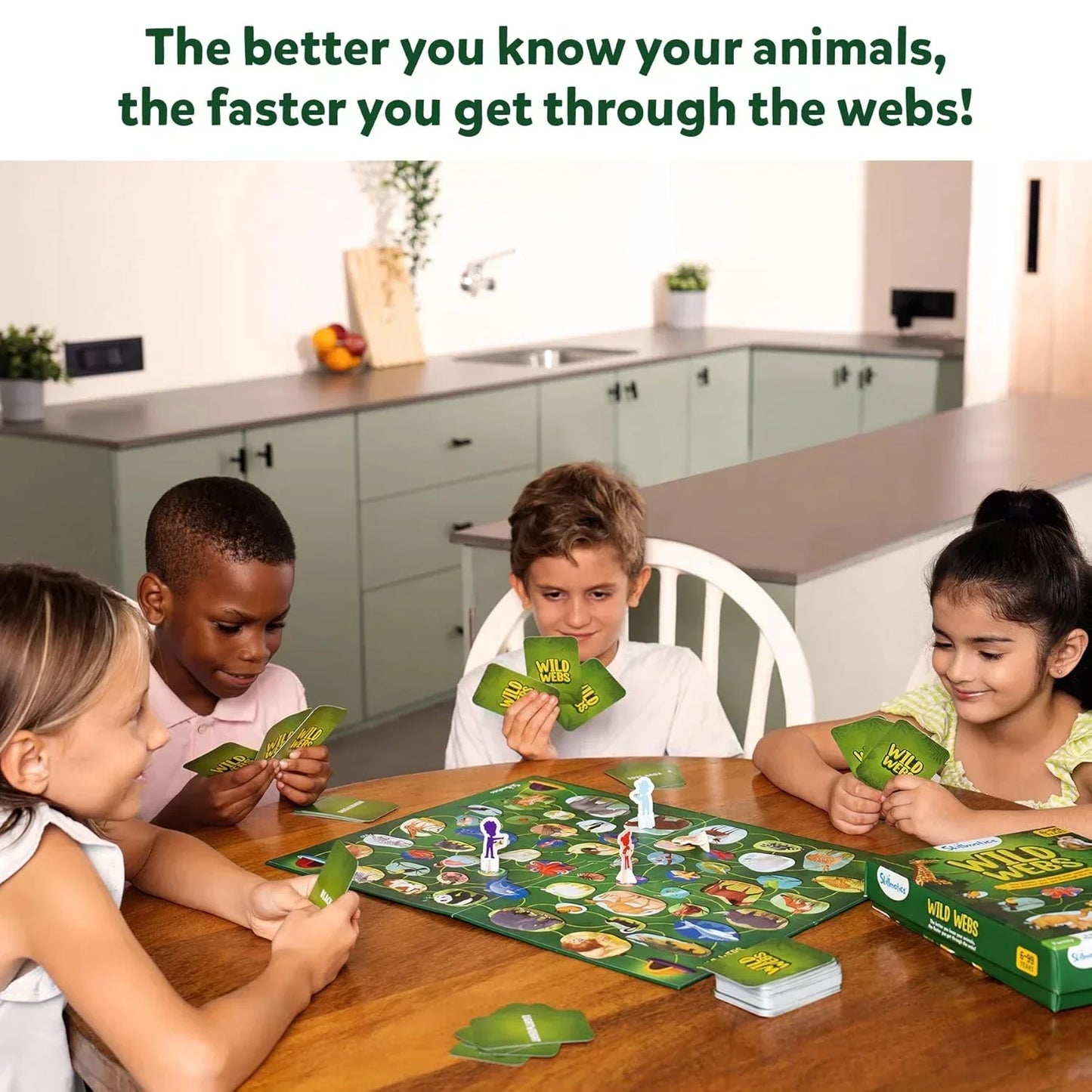 Skillmatics Board Game - Wild Webs, Animal Learning Game, Gifts, Family Friendly Games for Ages 6 and Up,for kids - Jaiman Toys