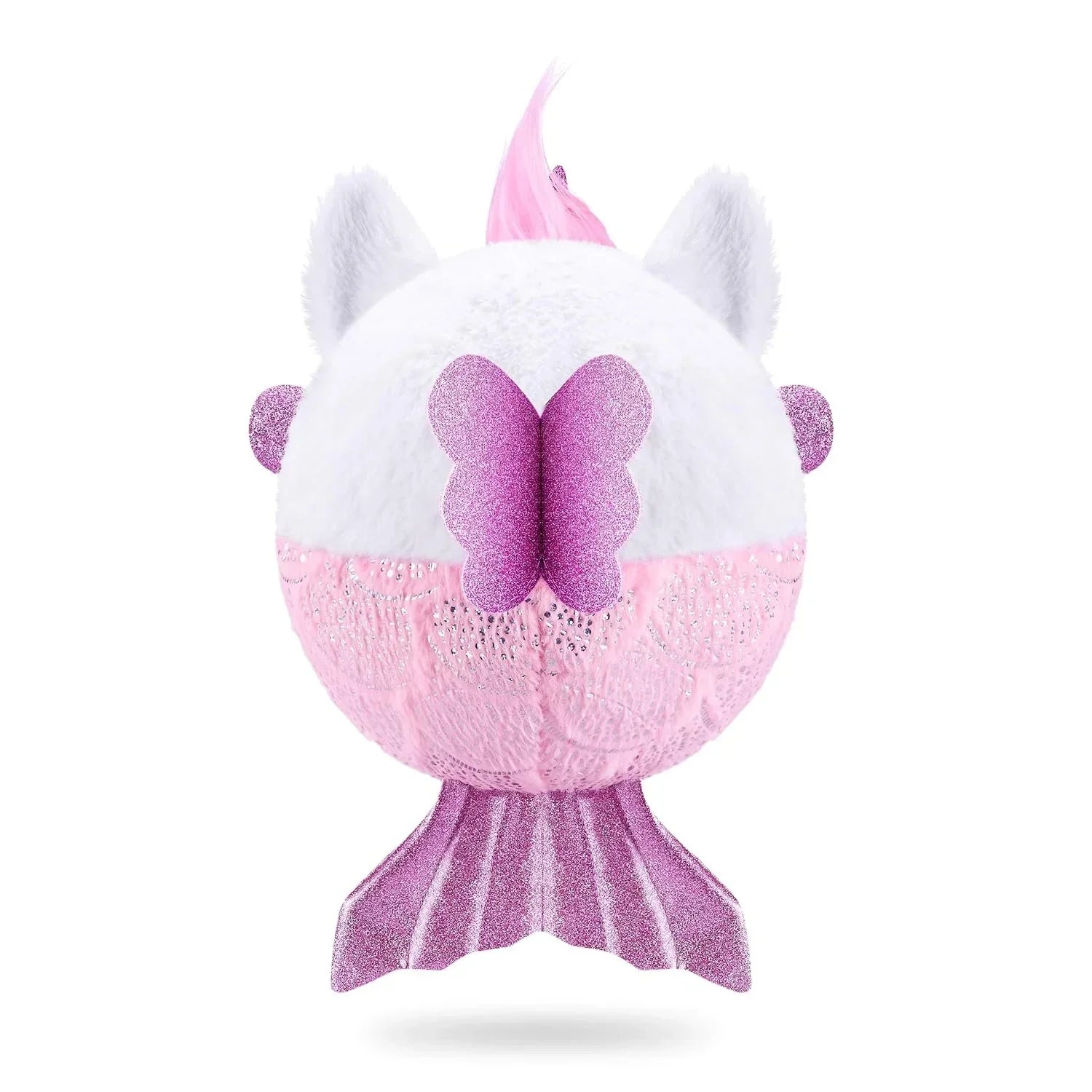Rainbocorns Mermaidcorn Series 7 Kitten - Collectible Plush - Mermaid Surprises, Cuddle Plush Stuffed Animal, Stickers, (Kitten) - Jaiman Toys