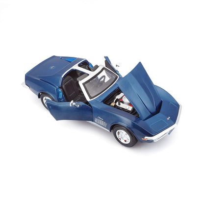 Maisto 1:24 1970 Chevrolet Corvette Stingray Die-Cast Model Car | Collector's Collection | Blue