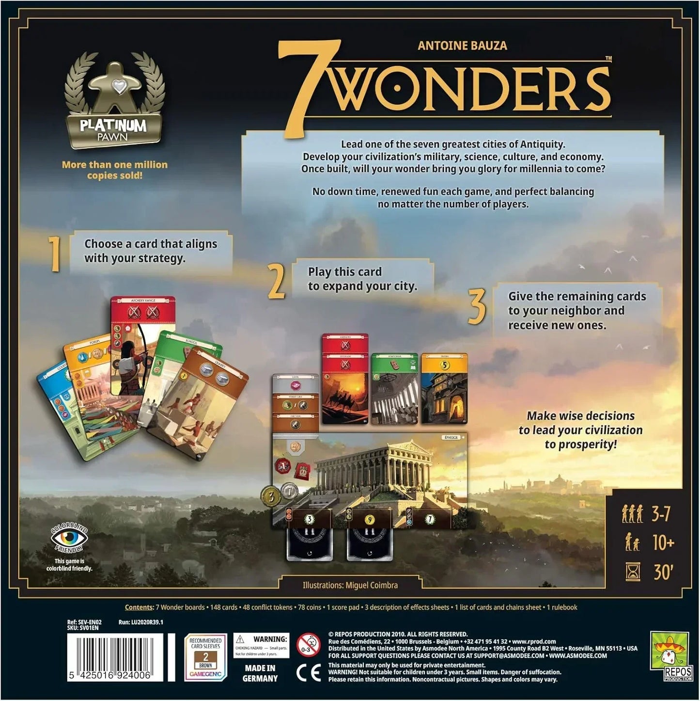 7 Wonders 2nd Edition Board Game - Jaiman Toys