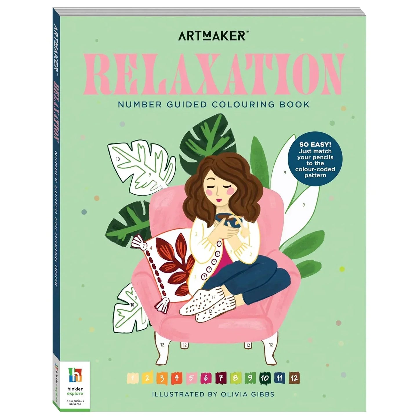Number Guided Colouring Book: Relaxation – A Soothing Journey of Color (By Hinkler) - Jaiman Toys