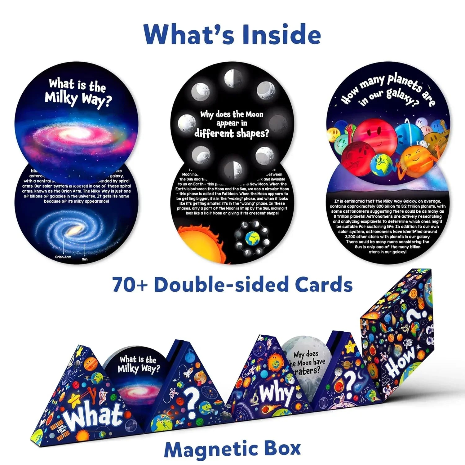 Skillmatics Flash Cards - Science Snippets Space, Learning Resources & Educational Toys for Boys & Girls, Gifts for Ages 7, 8, 9 & Up, 70+ Cards - Jaiman Toys