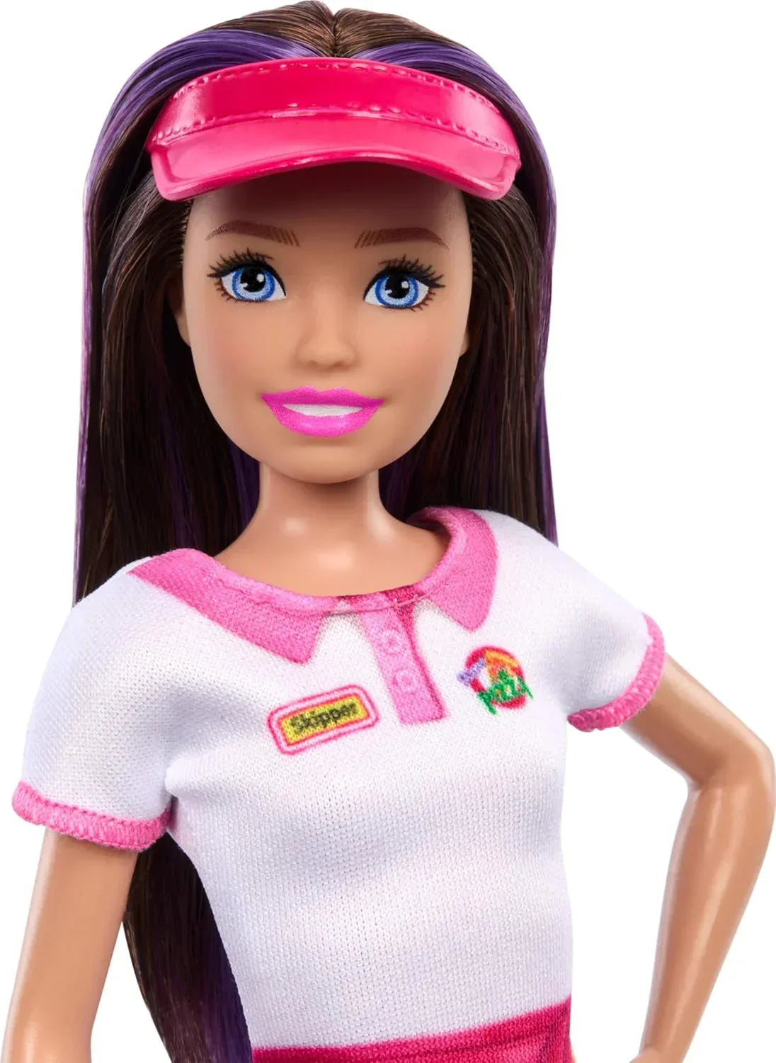 Barbie Skipper Doll with Accessories, Pizzeria Waitress Doll with Pizza & Takeout Box, Brown Eyes & Blue Eyes Doll - Jaiman Toys