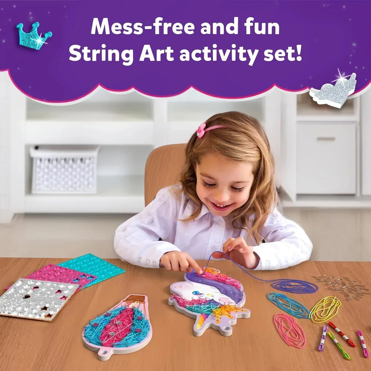 Skillmatics Art & Craft Activity - Super Strings Unicorn Magic, Mess-Free Art for Kids, Craft Kits & Supplies, DIY Creative Activity, Gifts for Girls & Boys Ages 6, 7, 8, 9, 10, 11, 12 - Jaiman Toys
