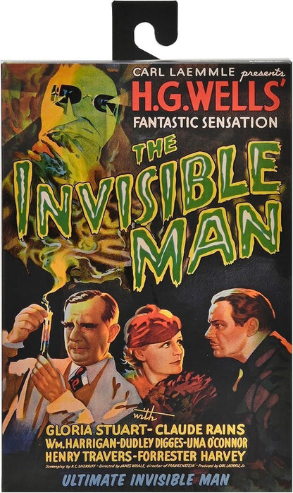 NECA - Universal Monsters - 7” Scale Action Figure - Ultimate Invisible Man Figure (Color) - Jaiman Toys
