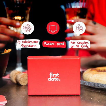 First Date: The Ultimate Card Game for Couples | 70 Honest Questions for Meaningful Conversations - Jaiman Toys
