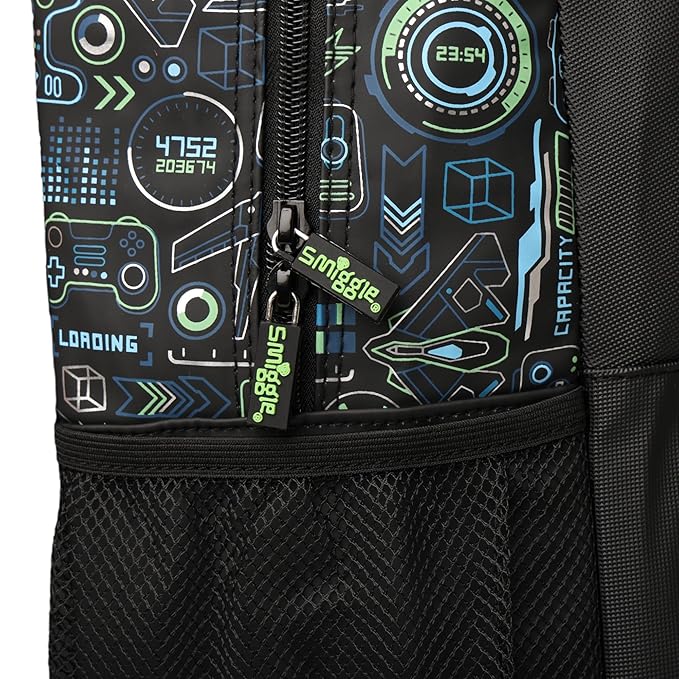 Smiggle Classic Gaming Kids Backpack | Gamer Theme School Bag for Boys & Girls
