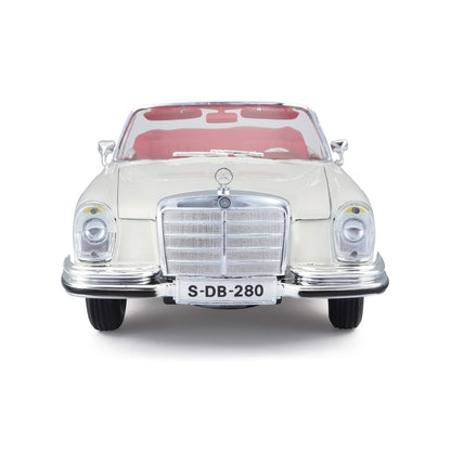 Maisto 1:18 1967 Mercedes-Benz 280 SE Convertible Die-Cast Model Car | Classic Luxury Car Collectible