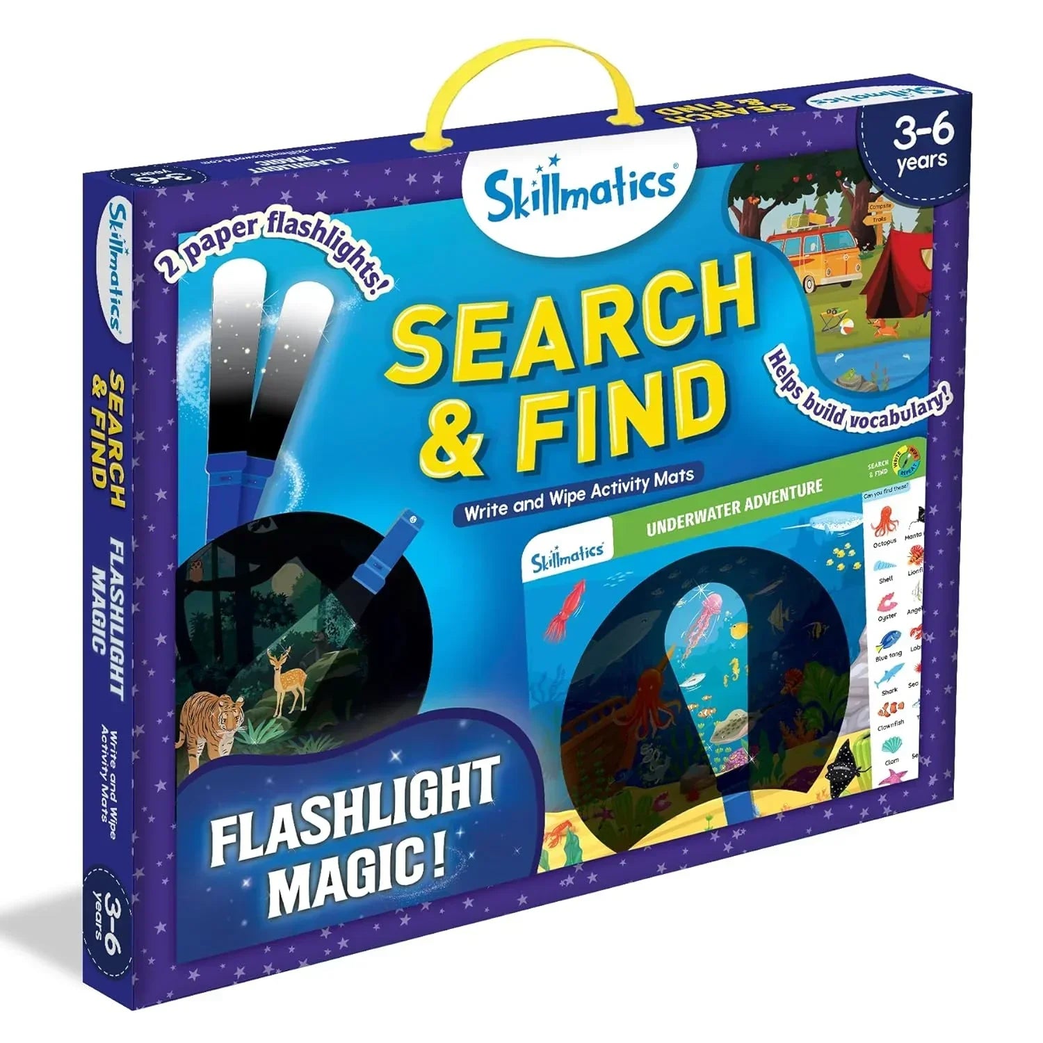 Skillmatics Preschool Learning Activity - Search and Find Flashlight Magic, Educational Game for Kids, Toddlers Who Love Toys, Art & Craft Activities, Gifts for Girls and Boys Ages 3, 4, 5, 6 - Jaiman Toys