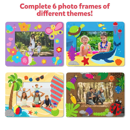 Skillmatics Art Activity - Dot It Photo Frames, Mess-free Sticker Art for Kids, Craft Kits, DIY Activity, Gifts for Boys & Girls Ages 3, 4, 5, 6, 7, Travel Toys for Toddlers - Jaiman Toys