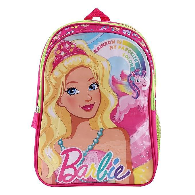 Striders Barbie Rainbow Backpack - 36 cm | Colorful & Stylish School Bag for Kids - Jaiman Toys