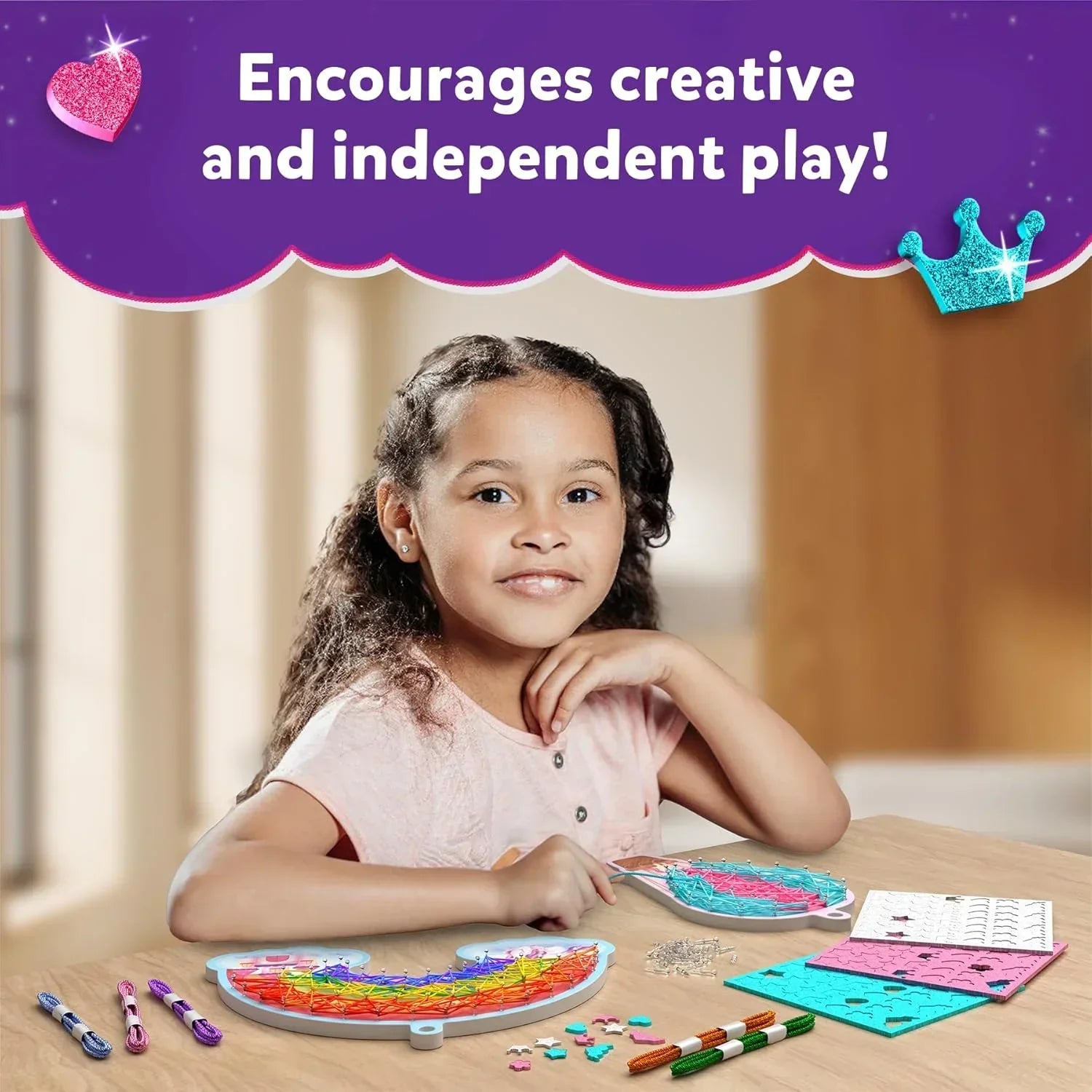 Skillmatics Art & Craft Activity - Super Strings Unicorn Magic, Mess-Free Art for Kids, Craft Kits & Supplies, DIY Creative Activity, Gifts for Girls & Boys Ages 6, 7, 8, 9, 10, 11, 12 - Jaiman Toys