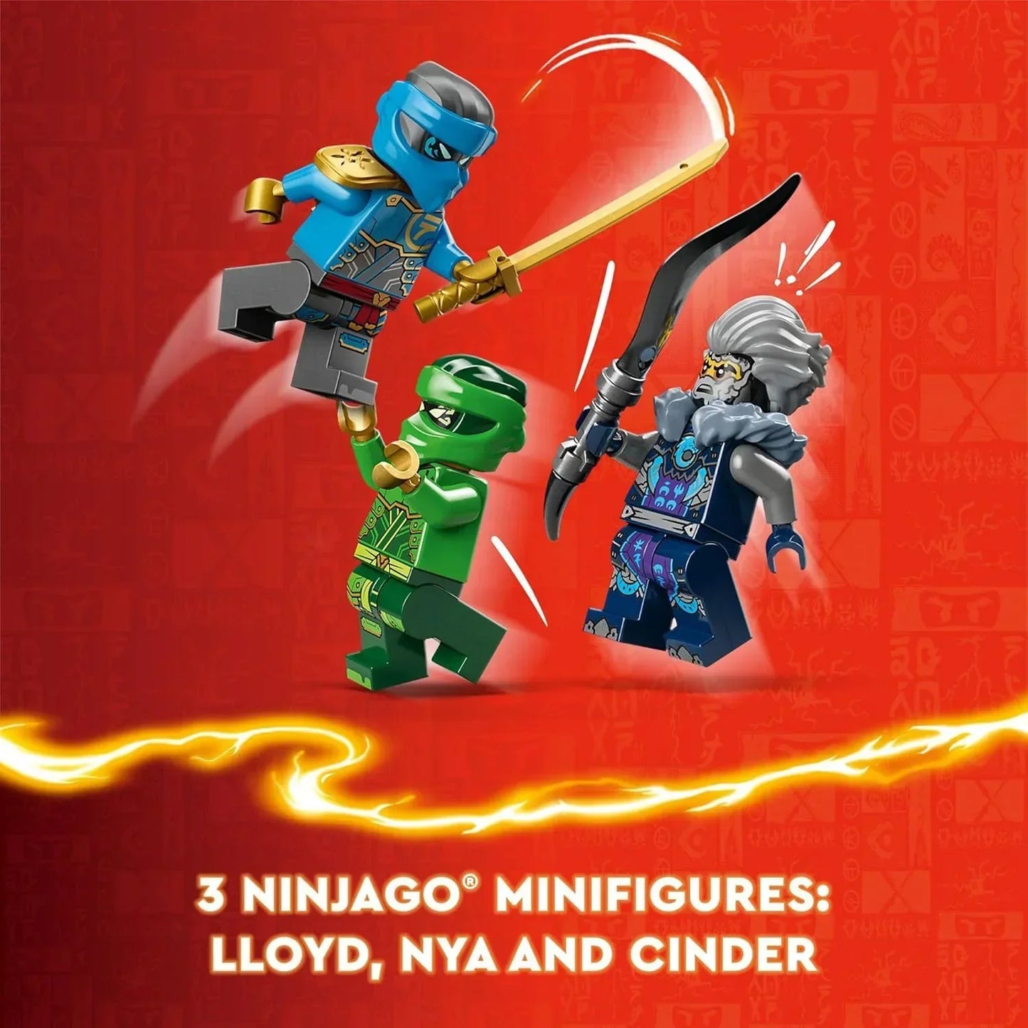 LEGO NINJAGO 71817 Lloyd’s Elemental Power Mech Customizable Battle Toy with 3 Ninja Action Figures, Adventure Playset for Boys and Girls, Ninja Gift Idea for Kids Ages 7 and Up