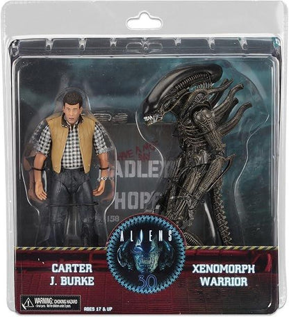 NECA - ALIENS! CARTTER J. BRUKE &amp; XENOMORPH WARRIOR - NECA Exclusive Action Figures Age 17+ - Jaiman Toys