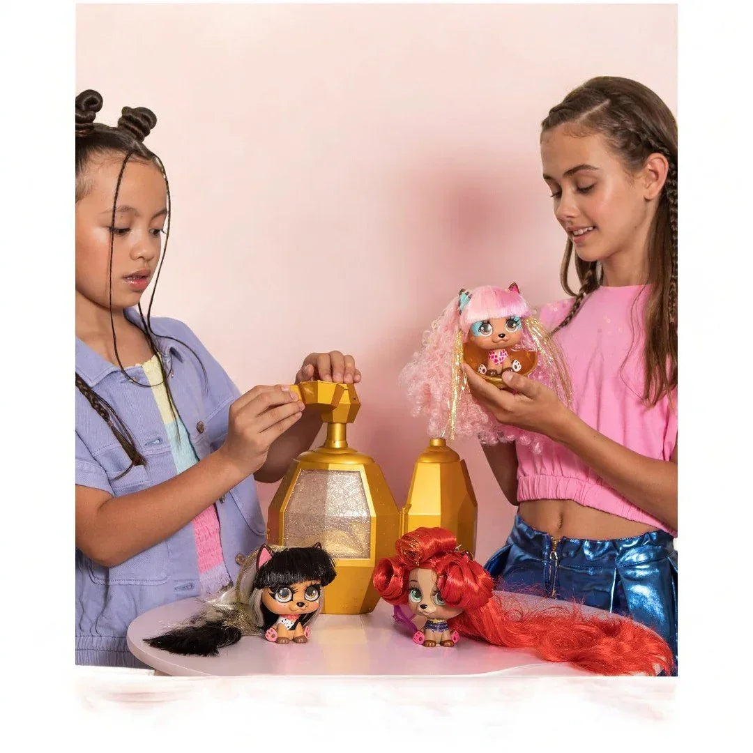 VIP PETS Celebripets - Mini Surprise Dog Doll Inspired by Real Stars with Extra Long Hair for Styling and others 10 Accessories - Kids above 3 years - Jaiman Toys