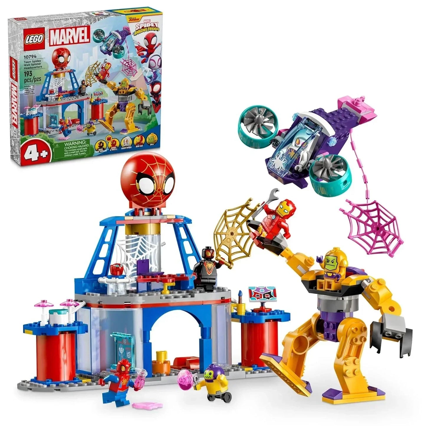LEGO 10794 Spidey Team Spidey Web Spinner Headquarters - Jaiman Toys