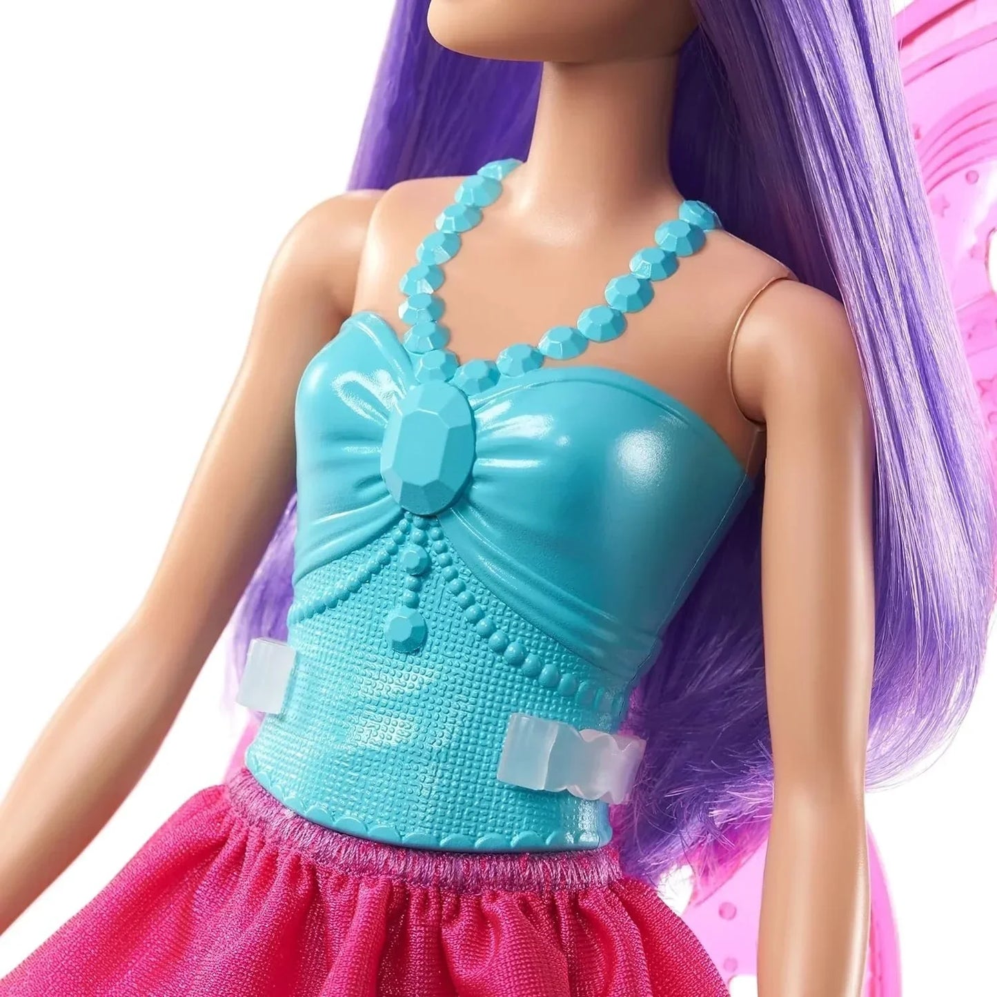 Barbie Dreamtopia Fairy Doll (11.5-in, Purple Hair) Wearing Skirt, Clip-On Wings &amp; Tiara, Gift 3 to 7 Year Olds - Jaiman Toys