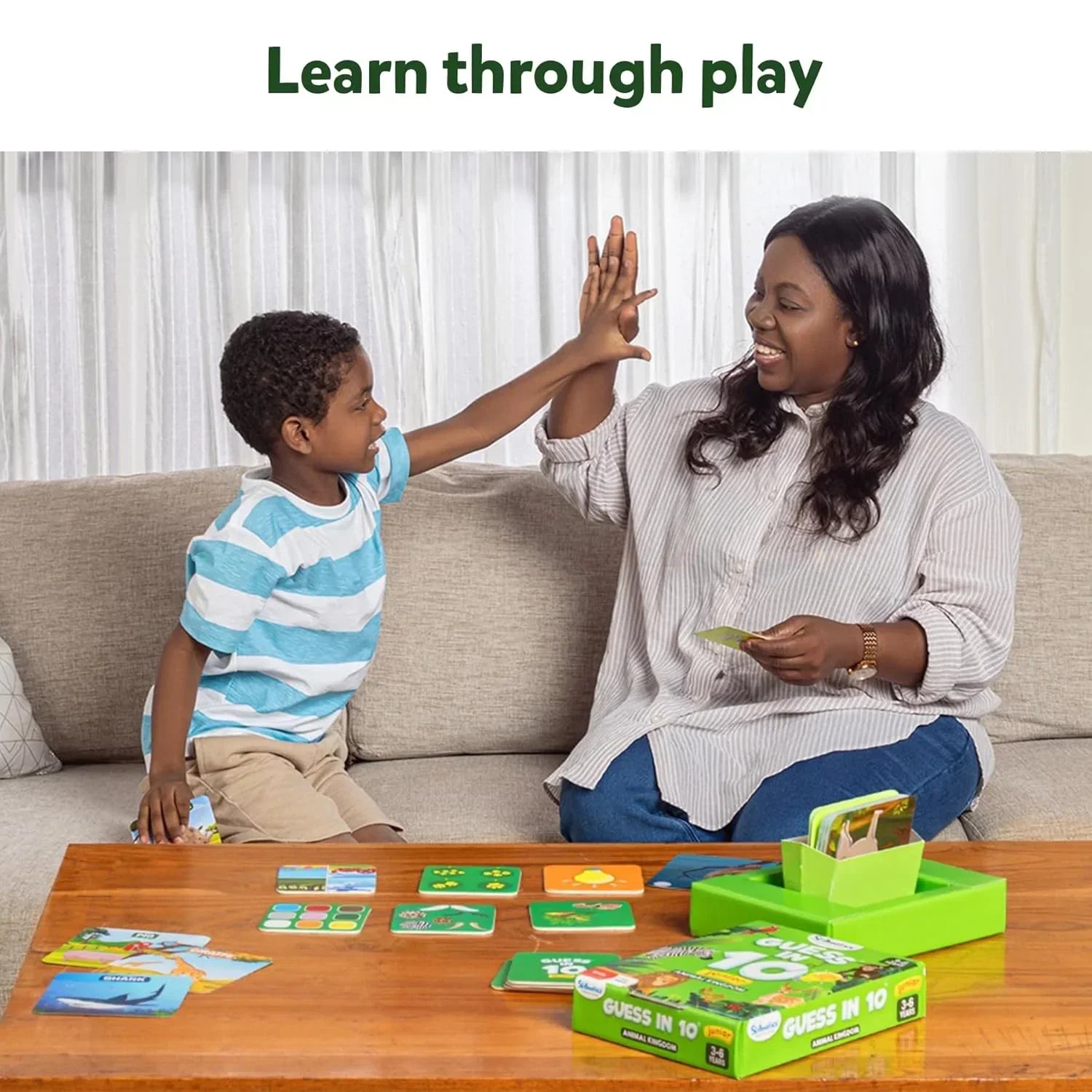 Skillmatics Card Game - Guess in 10 Junior World of Animals for Kids, Boys, Girls, and Families Who Love Board Games and Educational Toys, Travel Friendly, Gifts for Ages 3, 4, 5, 6 - Jaiman Toys