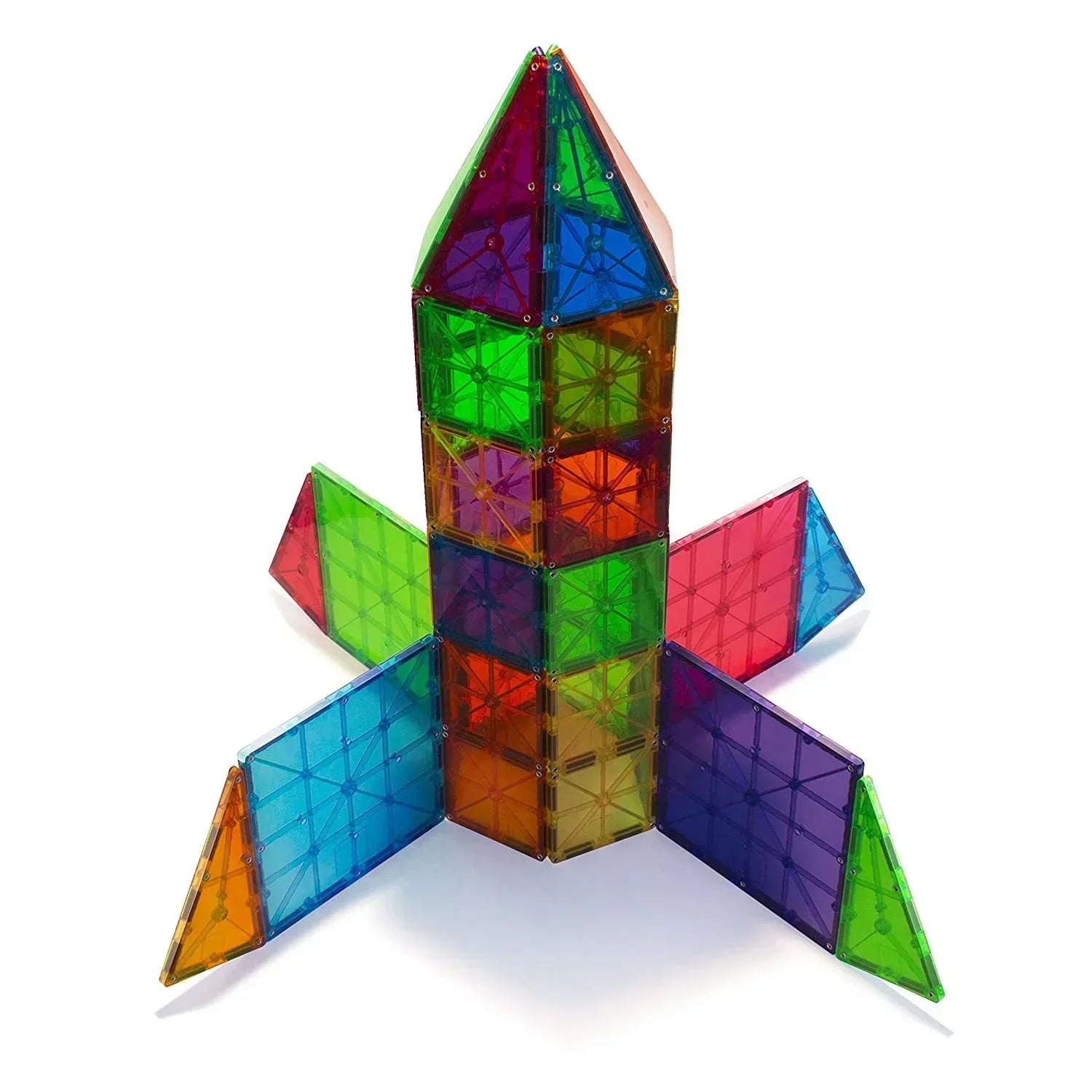 Magna-Tiles 100 Pcs Magnetic Building Toys, Multi Color - Jaiman Toys