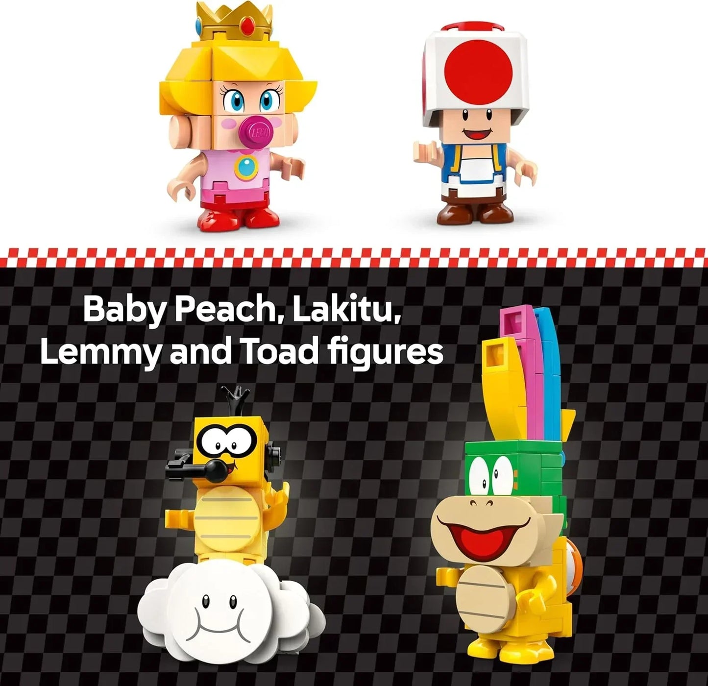 LEGO 72036 Super Mario Mario Kart Baby Peach Grand Prix Set – Nintendo Racing Toy for Kids 8+