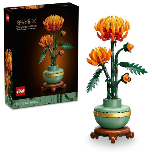 BOX DAMAGE - LEGO Icons Chrysanthemum Flower Decor Building Set 10368 Building Blocks for 18+ Gift- Botanical Collection - Jaiman Toys