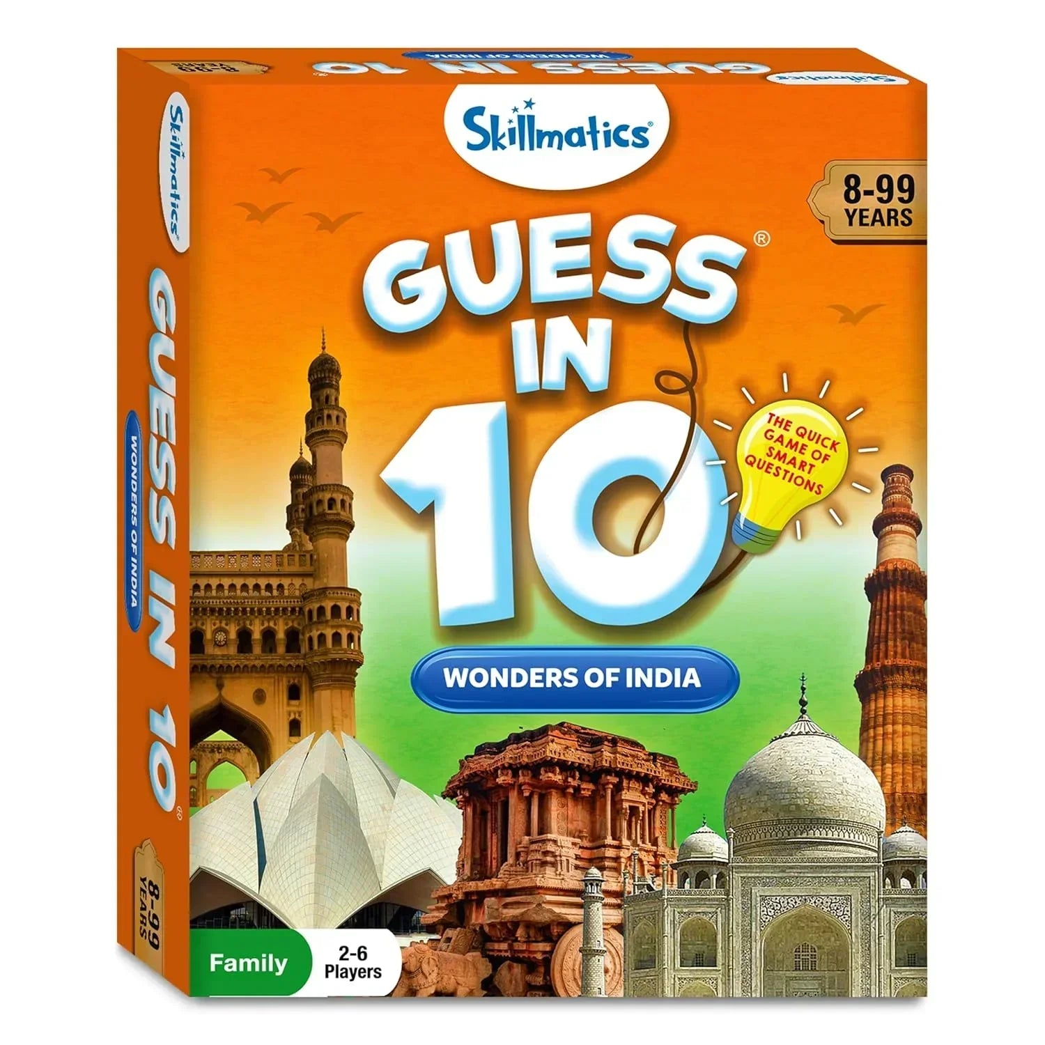 Skillmatics Card Game - Guess in 10 Wonders of India, Perfect for Boys, Girls, Kids, and Families Who Love, Educational Games, Board Games, Gifts for Ages 8, 9, 10 and Up - Jaiman Toys