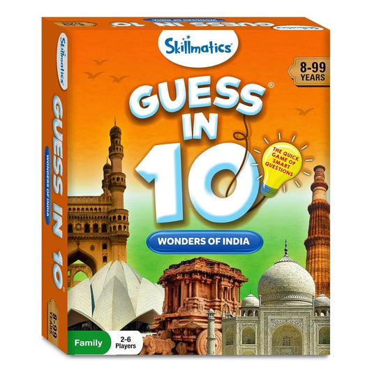 Skillmatics Card Game - Guess in 10 Wonders of India, Perfect for Boys, Girls, Kids, and Families Who Love, Educational Games, Board Games, Gifts for Ages 8, 9, 10 and Up - Jaiman Toys