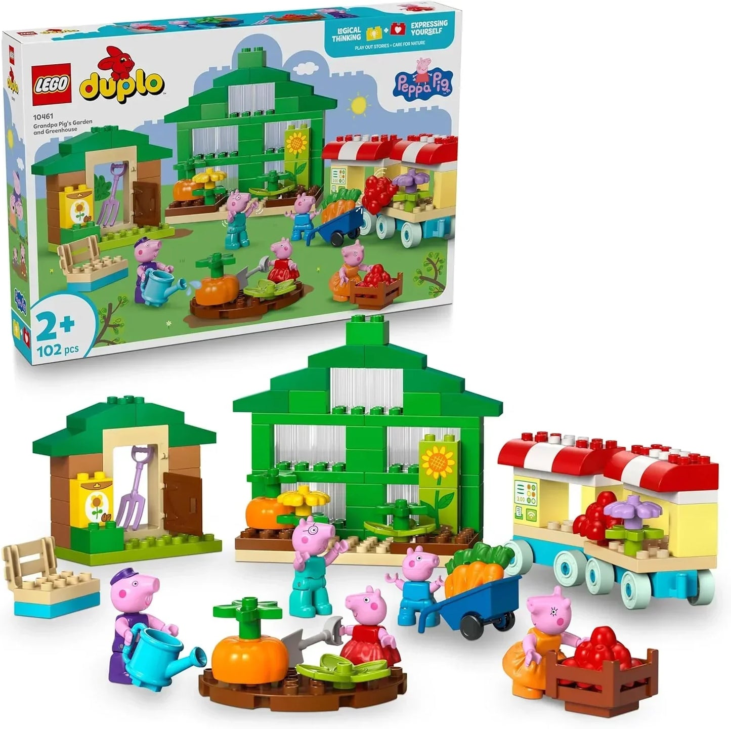 LEGO DUPLO 10461 Peppa Pig Grandpa Pig’s Garden and Greenhouse Building Set