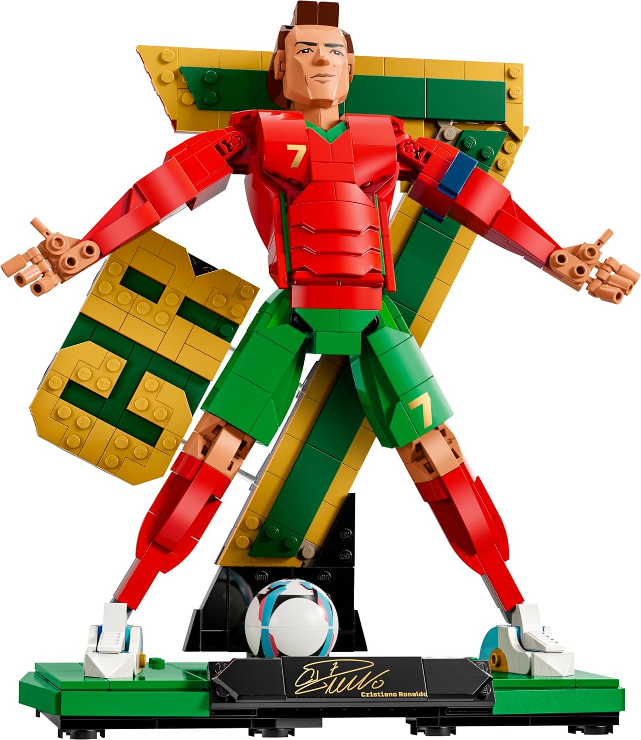 LEGO 43016 Editions Cristiano Ronaldo – Soccer Legend  Building Set | CR7 Collectible Football Display Model for Kids & Fans