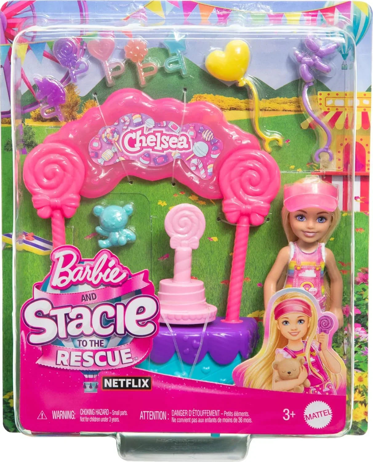 Barbie Chelsea Doll & Lollipop Stand Playset with Accessories, 10-Piece Toy Set from and Stacie to The Rescue Movie - Jaiman Toys