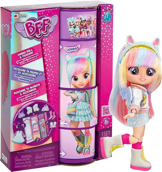 Cry Babies BFF Jenna Fashion Doll with Surprises Including Outfit and Accessories for Fashion Toy - Jaiman Toys