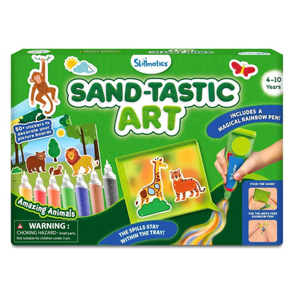 Skillmatics Art & Craft Activity - Sand-Tastic Art Animals, Sand Art for Kids, Craft Kits & Supplies, DIY Creative Activity, Gifts for Girls & Boys Ages 4, 5, 6, 7, 8, 9, 10 - Jaiman Toys