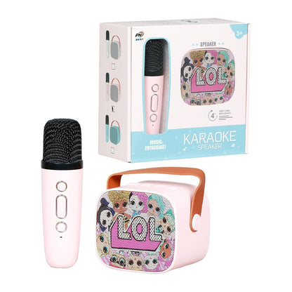 Wireless Mini Karaoke Speaker and Microphone Portable Home BT Party Speaker Mic - Jaiman Toys
