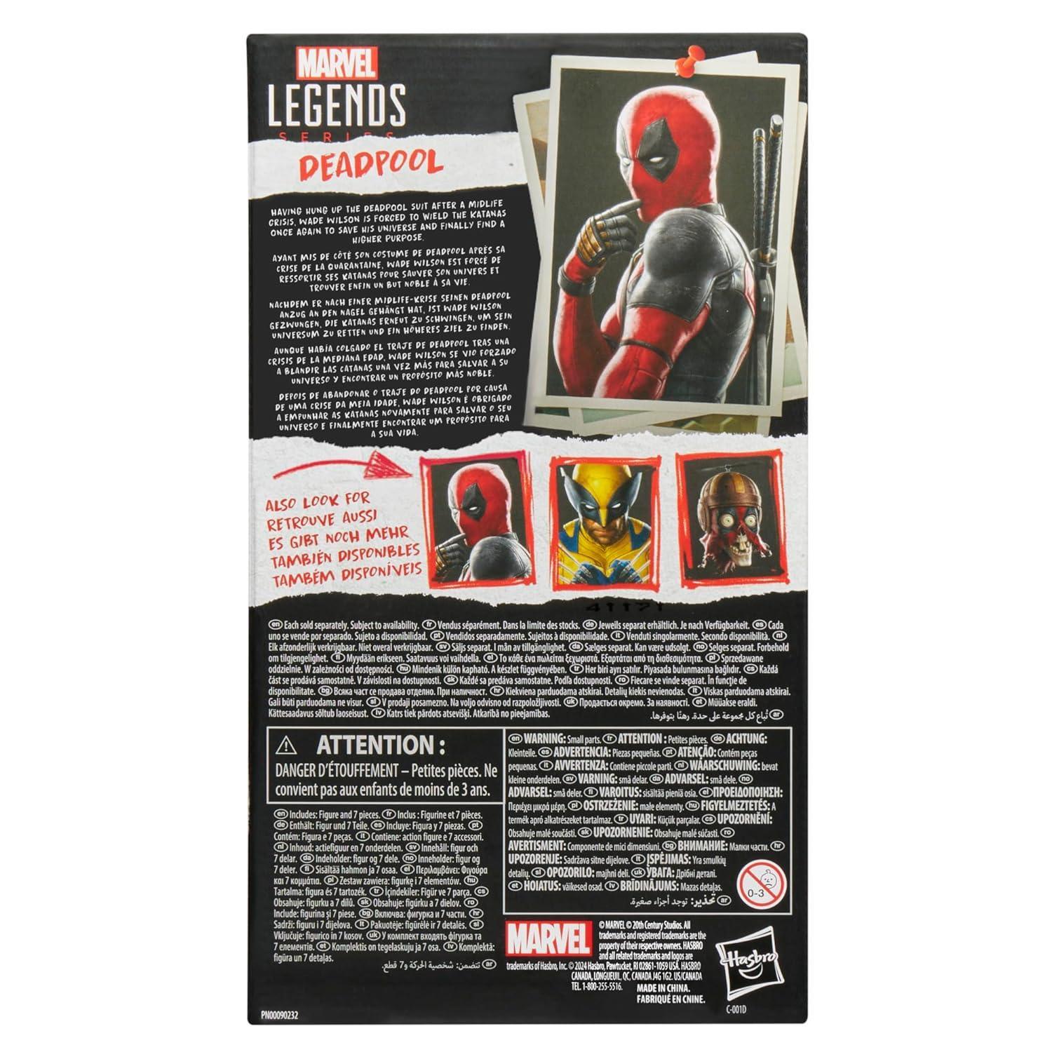 Hasbro Marvel Legends Series Deadpool, Deadpool Wolverine Edition Collectible 6 Inch Action Figure for Adults Ages 14+ - Jaiman Toys