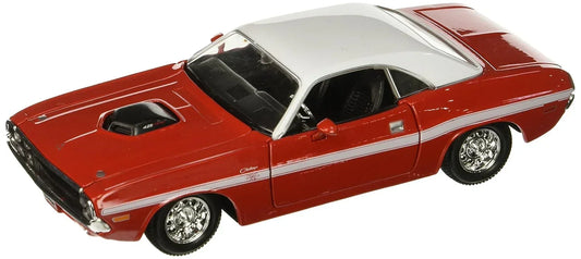 1970 Dodge Challenger R/T, Red Maisto 31263 1/24 Scale Diecast Model Toy Car - Jaiman Toys