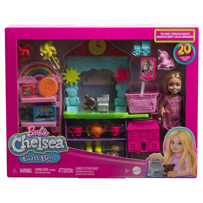Barbie Chelsea Can Be… Toy Store Playset with Small Blonde Doll, Counter & Display Furniture & 15 Accessories, Like Mini Toys - Jaiman Toys