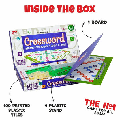 Ankit Toys Crossword Board Game – 38×38 cm Word-Building Game for Kids & Families