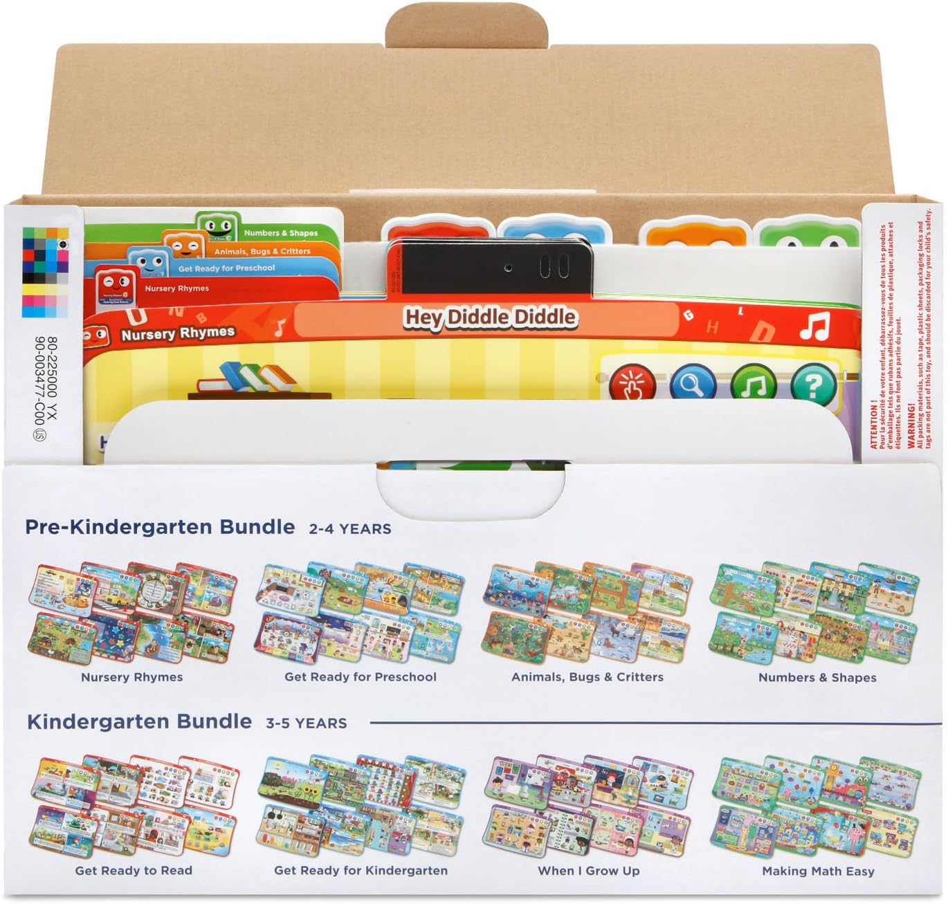 VTech Touch & Learn Activity Desk Deluxe 4-in-1 Pre-Kindergarten Expansion Pack Bundle | 32 Interactive Pages | Educational Learning Cartridge Set for Kids Age 2–4 Years