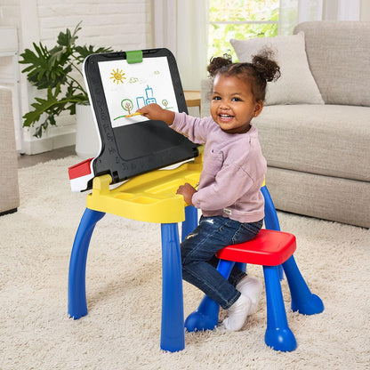 VTech Explore & Write Deluxe Activity Desk Interactive Learning Table with Stool & Stylus | Educational Toy for Kids