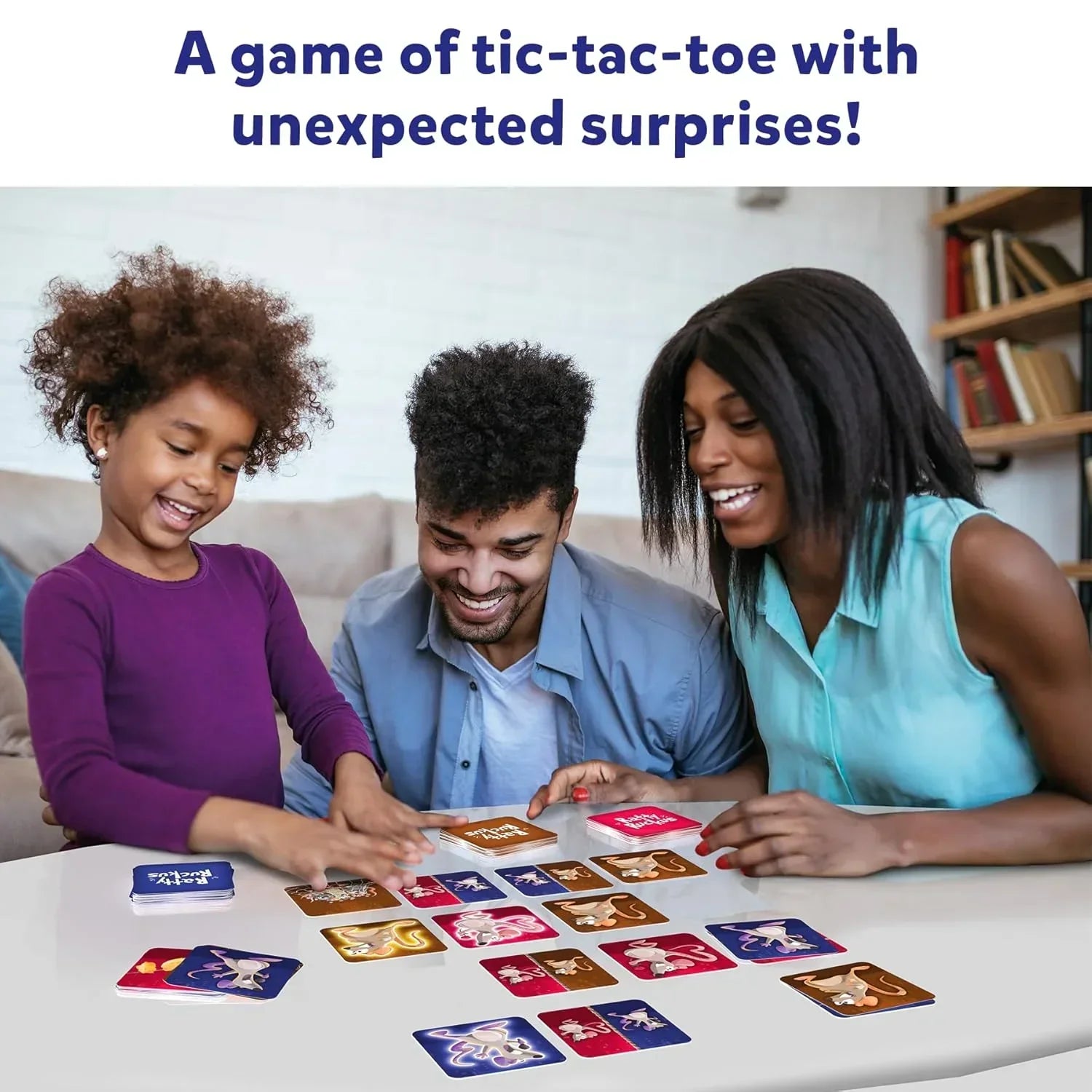 Skillmatics Card Game - Ratty Ruckus, Fun for Family Game Night, Perfect for Board Game Lovers, Gifts for Girls, Boys, Teens, Adults Ages 6, 7, 8, 9 and Up, Tic-Tac-Toe with a Twist - Jaiman Toys