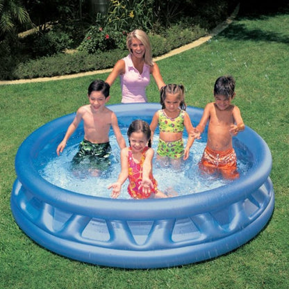Intex 58431 Soft Side Inflatable Swimming Pool 74" x 18" – Kids & Family Round Outdoor Garden Pool