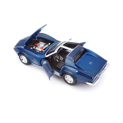 Maisto 1:24 1970 Chevrolet Corvette Stingray Die-Cast Model Car | Collector's Collection | Blue